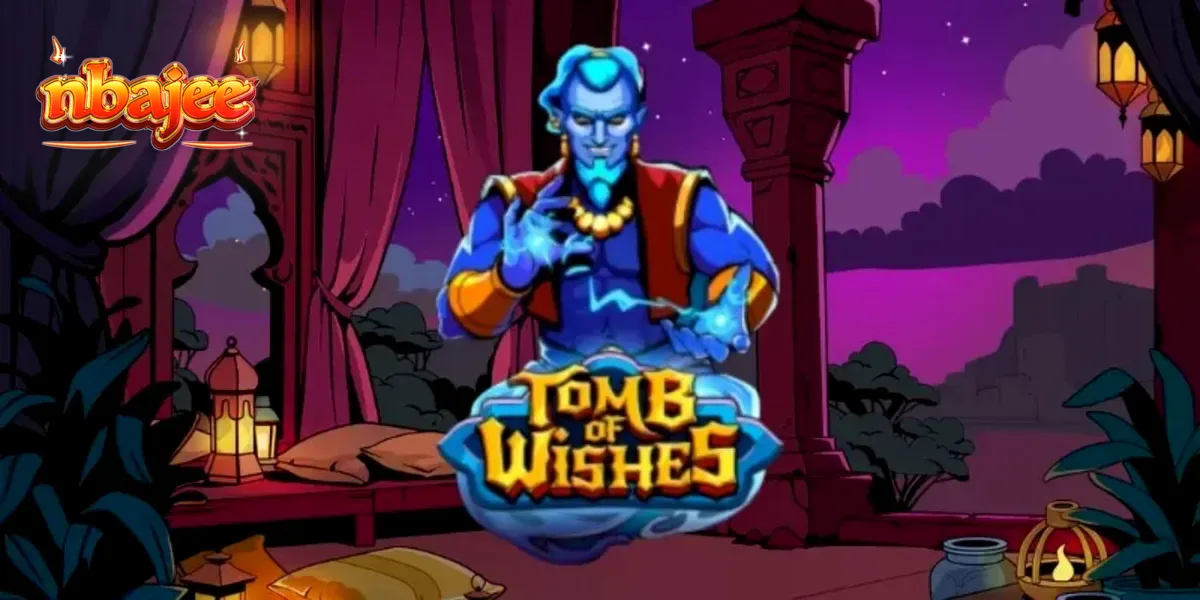 Tomb of Wishes slot machine screen with Arabian treasure theme
